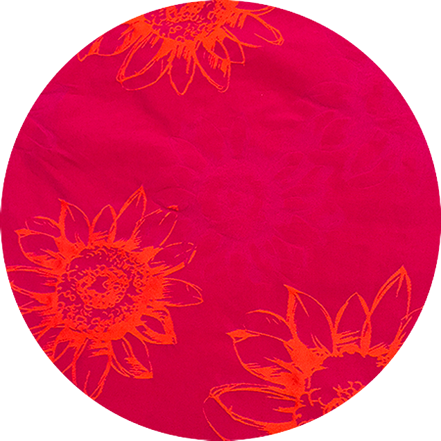Échantillon de tissu fuschia, Pascale Gontier créateur Paris